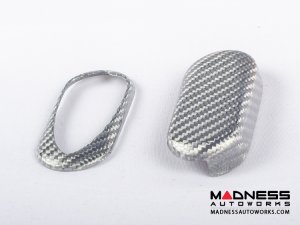 Alfa Romeo 4C Key Fob Cover - Carbon Fiber - Silver